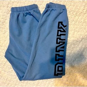 Pink Victorias Secret light blue everyday wear sweat pants, size small